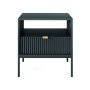 PASCAL MORABITO - Lot de 2 Tables de Chevet 1 tiroir et 1 Niche - Noir - LIOUBA de