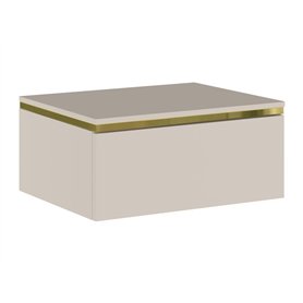 PASCAL MORABITO - Table de Chevet Suspendue avec 1 tiroir - Beige et doré - VUKIA de