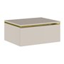PASCAL MORABITO - Table de Chevet Suspendue avec 1 tiroir - Beige et doré - VUKIA de
