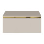 PASCAL MORABITO - Table de Chevet Suspendue avec 1 tiroir - Beige et doré - VUKIA de