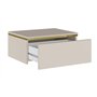 PASCAL MORABITO - Table de Chevet Suspendue avec 1 tiroir - Beige et doré - VUKIA de