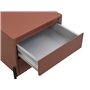 PASCAL MORABITO - Lot de 2 Tables de Chevet 2 tiroirs - MDF et métal - Terracotta et Noir - KORASA de