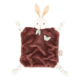 KALOO - Plume - Doudou Lapin Cannelle 26 cm - Doudou Bébé Ultra-Doux - Développe Le Toucher - Belle Boîte Cadeau Personnalisable