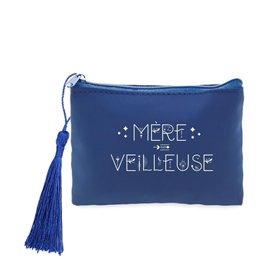 Porte Monnaie et cles Bleu Maman Mere veilleuse