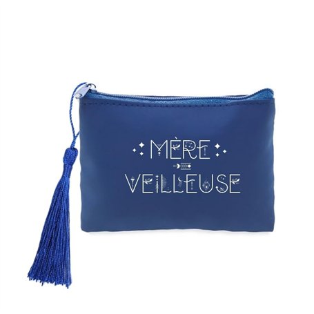 Porte Monnaie et cles Bleu Maman Mere veilleuse