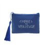 Porte Monnaie et cles Bleu Maman Mere veilleuse