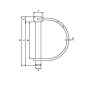 cyclingcolors 4x goupille à arceau diamètre 8mm x longueur 45mm rapide acier clip circlip remorque vélo tracteur motoculteur arb
