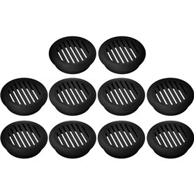 cyclingcolors 10x Grille de ventilation aération ronde plastique diamètre encastrement 50mm hauteur 12.5mm cache protection plaf