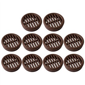 cyclingcolors 10x Grille de ventilation aération ronde plastique diamètre encastrement 35mm hauteur 8mm cache protection plafond