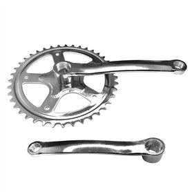 cyclingcolors pédalier vélo 40 Dents + manivelle 165mm Acier chromé axe carré Fixie singlespeed BMX électrique