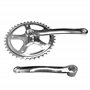 cyclingcolors pédalier vélo 40 Dents + manivelle 165mm + pédales M14 Acier chromé axe carré Fixie singlespeed BMX électrique