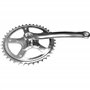 cyclingcolors pédalier vélo 40 Dents + manivelle 165mm + pédales M14 Acier chromé axe carré Fixie singlespeed BMX électrique