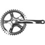 cyclingcolors pédalier vélo 40 Dents + manivelle 165mm + pédales M14 Acier chromé axe carré Fixie singlespeed BMX électrique