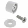 cyclingcolors 2x Butée d'arrêt de lame finale de volet roulant ronde 15mm Ø22mm en PVC avec rondelle et vis Store Fenêtre Enroul