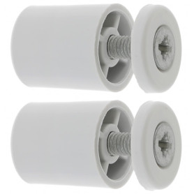cyclingcolors 2x Butée d'arrêt de lame finale de volet roulant ronde 25mm Ø22mm en PVC avec rondelle et vis Store Fenêtre Enroul