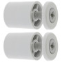 cyclingcolors 2x Butée d'arrêt de lame finale de volet roulant ronde 25mm Ø22mm en PVC avec rondelle et vis Store Fenêtre Enroul