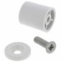 cyclingcolors 2x Butée d'arrêt de lame finale de volet roulant ronde 25mm Ø22mm en PVC avec rondelle et vis Store Fenêtre Enroul