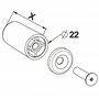 cyclingcolors 2x Butée d'arrêt de lame finale de volet roulant ronde 25mm Ø22mm en PVC avec rondelle et vis Store Fenêtre Enroul