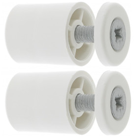 cyclingcolors 2x Butée d'arrêt de lame finale de volet roulant ronde 25mm Ø22mm en PVC avec rondelle et vis Store Fenêtre Enroul