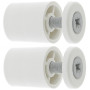 cyclingcolors 2x Butée d'arrêt de lame finale de volet roulant ronde 25mm Ø22mm en PVC avec rondelle et vis Store Fenêtre Enroul