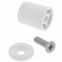 cyclingcolors 2x Butée d'arrêt de lame finale de volet roulant ronde 25mm Ø22mm en PVC avec rondelle et vis Store Fenêtre Enroul
