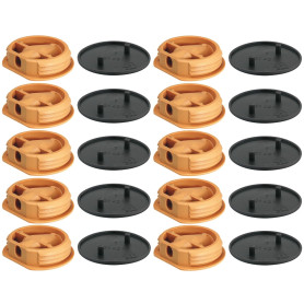 cyclingcolors 10x Ferrure d'assemblage beige avec cache en plastique idéal caravane bateaux vans camping-cars camions aménagés C