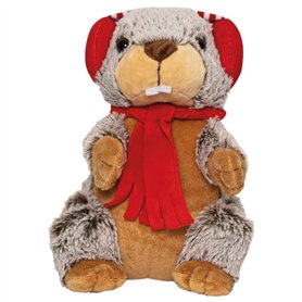 Bouillotte doudou 2 en 1 - Peluche Marmotte toute douce bébé & enfant - Action chaud et froid - Bouillotte sèche micro-ondes - P
