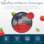ESPRIT DE CUISINE - Lot de 4 Assiettes Plates En Céramique - Design Élégant - Résistant Aux Rayures - Solide Et Durable - Facile