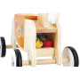 Janod - Porteur en Bois Ane avec Boite à Formes intégrée - Fonction Trotteur - Roues silencieuses - Apprentissage Equilibre et M