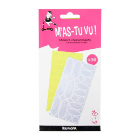 UPFIT - Bandes adhésives (Auto et Moto) - Lot de 36 Bandes réfléchissantes de sécurité (Vélo/Moto/Scooter/Trottinette)