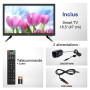 Heming Smart TV 18,5" (47 cm) Android Connecté WiFi avec Bluetooth - 12V/24V/220V - Camping Car Camion Fourgon Poids Lourd Carav