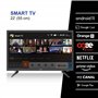 Heming Smart TV 22" (55 cm) Android Connecté Internet WiFi avec Bluetooth - 12V/24V/220V - Camping Car Camion Fourgon Poids Lour