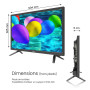 Heming Smart TV 22" (55 cm) Android Connecté Internet WiFi avec Bluetooth - 12V/24V/220V - Camping Car Camion Fourgon Poids Lour