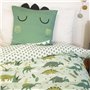 CÔTE DECO Parure de lit 140x200 cm Enfant réversible - Housse de Couette 140x200 cm + 1 Taie d'oreiller 63x63 cm Motif imprimé D