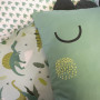 CÔTE DECO Parure de lit 140x200 cm Enfant réversible - Housse de Couette 140x200 cm + 1 Taie d'oreiller 63x63 cm Motif imprimé D