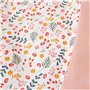 CÔTE DECO Parure de lit 140x200 cm Enfant - Housse de Couette 140x200 cm + 1 Taie d'oreiller 63x63 cm Motif imprimé biche Rose e