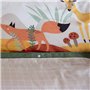 Parure de lit ours 140x200 cm enfant - Housse de Couette 140x200 cm + 1 Taie d'oreiller 63x63 cm motif animaux de la forêt vert 