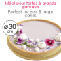 ScrapCooking - Kit de 4 Supports à Gâteaux Ronds Ø 30 cm - Carton Réversible Doré & Noir - Grand Plateau Gâteau XXL - Disque Des