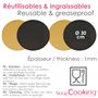 ScrapCooking - Kit de 4 Supports à Gâteaux Ronds Ø 30 cm - Carton Réversible Doré & Noir - Grand Plateau Gâteau XXL - Disque Des