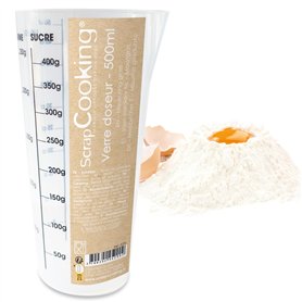 ScrapCooking - Verre Doseur 500 ml - Verre Mesureur Gradué Pâtisserie - En Plastique - Pichet Gobelet Doseur Transparent - 5290