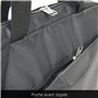Waytex 71016 Sacoche Ordinateur 17 pouces Porte Document Imperméable Multipoches 17,3'' Noir