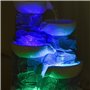 Fontaine d’Intérieur Cascade 4 Niveaux Jarre Effet Pierre Naturelle Lumière LED Coloré, Déco d’intérieur Zen et Reposant, Fontai