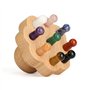 Sun&Sia - Brosse à Cuir Chevelu en Bois FSC Hêtre - 9 points de Massage en Pierre Naturelle - Stimule Circulation Sanguine - Rev