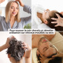 Sun&Sia - Brosse à Cuir Chevelu en Bois FSC Hêtre - 9 points de Massage en Pierre Naturelle - Stimule Circulation Sanguine - Rev