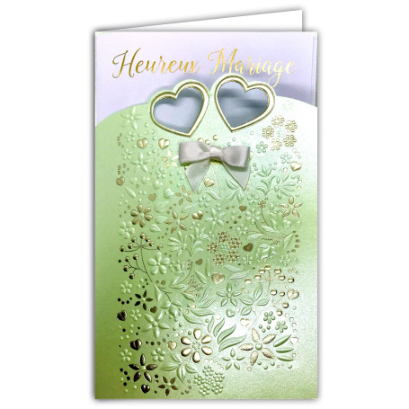 13-432 B VERT Carte avec enveloppe blanche 12x19