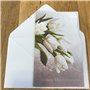 5cm Sincères CONDOLÉANCES Argenté Gaufrage Papier en Relief Découpé Bouquet