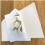 14-625 Carte illustrée avec enveloppe blanche 12x19,5cm Sincères CONDOLÉANCES Argenté Gaufrage Papier en Relief Découpé Bouquet 