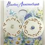 15-6466 Heureux ANNIVERSAIRE Roulettes de 1 à 99 ans Carte illustrée en Relief avec enveloppe blanche 12x19,5cm Bleu Argenté Bri