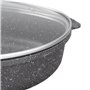 Kamberg - Cocotte/Plat à four 30 x 21 x 6,2 cm - Revêtement pierre Sans PFOA/PFAS - Tous feux dont induction - 2 Litres, Noir