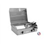 PLANCHAELEC - Plancha Electrique NEO E530-2400W - Couvercle + 2 Ustensiles - Inox - Thermostat Réglable - 8 Personnes - Made In